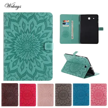 

Wekays Fashion Sun flower Leather Tablet Cover Case For Samsung Galaxy Tab E 9.6" T560 T561 Case Coque Fundas Capa Stand Shell