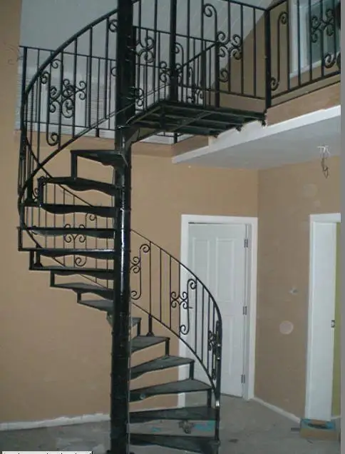 

modern spiral staircase stair rail post wooden staircase