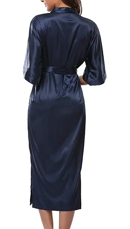 Women Sleepwear Bride Robes Silk Robe Sleepwear Pajamas Women Silk Satin Long Wedding Bride Bridesmaid Robe Kimono Robe Feminino Bath Large Size XXXL Peignoir Femme Sexy Bathrobe