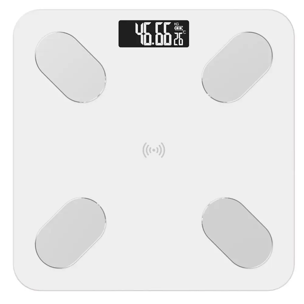Bluetooth напольные весы-Смарт BMI весы цифровой ванной Беспроводной Весы анализатор состава тела с приложением для смартфона - Цвет: Battery white