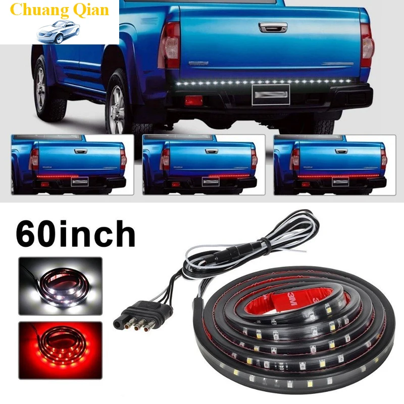 Accessories Waterproof 60 Red white Tailgate LED Strip Light Bar Reverse Brake Turn Signal Tail for
