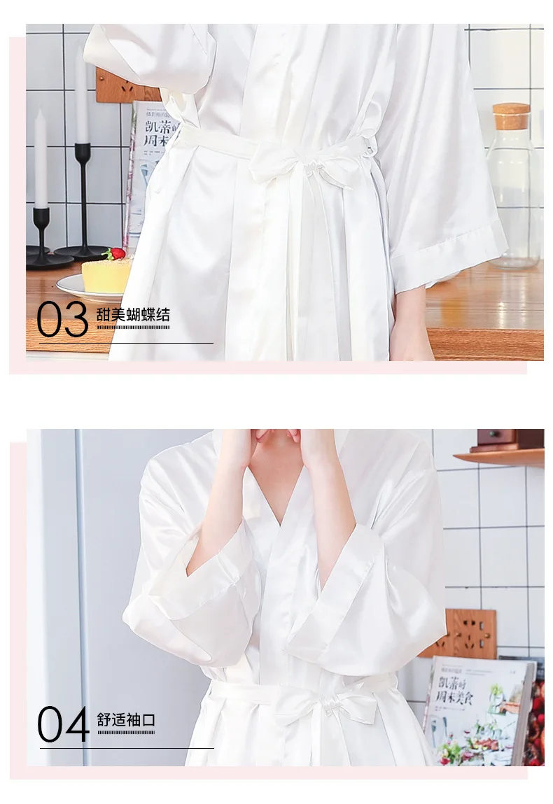Новый стиль вышивка женская сексуальная район короткий халат Для женщин элегантный печати невесты свадьба пижамы халат рубашки Размеры M-XXL