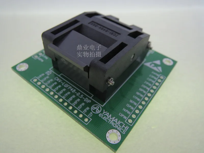 Раскладушка IC51-0484-806 LQFP48/DIP48 LQFP48/DIP48 YAMAICHI шаг 0,5 мм IC Сжигание сиденье адаптер Тесты гнездо Тесты скамья