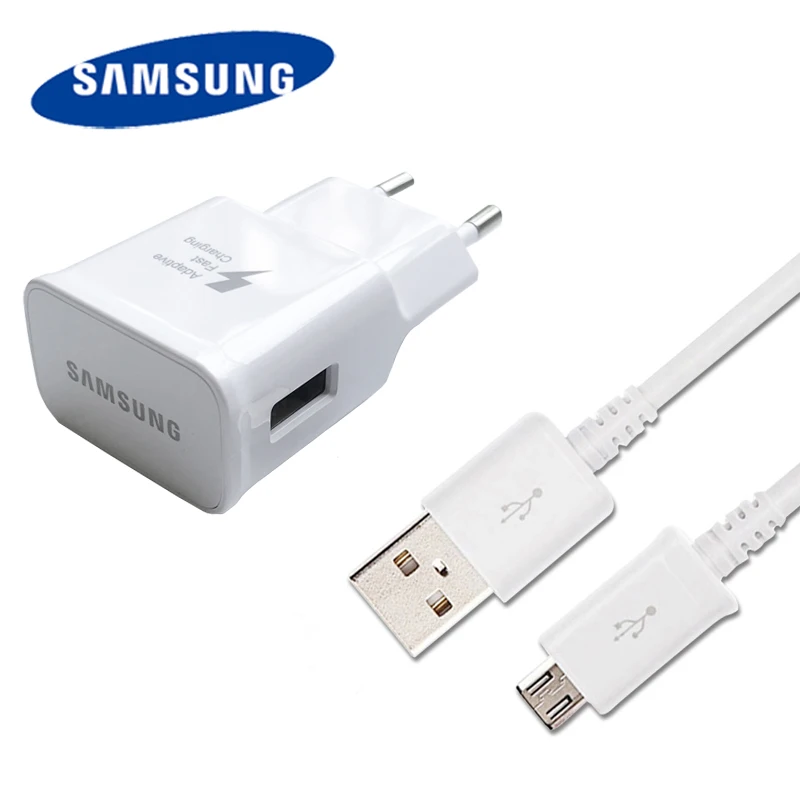 Оригинальный samsung быстро Зарядное устройство + 1 5 м USB кабель для Galaxy Note 4