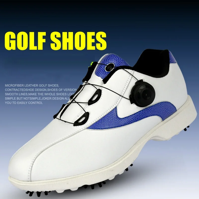 Обувь для гольфа мужская водостойкая обувь для гольфа мужская уличная спортивная Нескользящая дышащая кожаная обувь мужские кроссовки D0604
