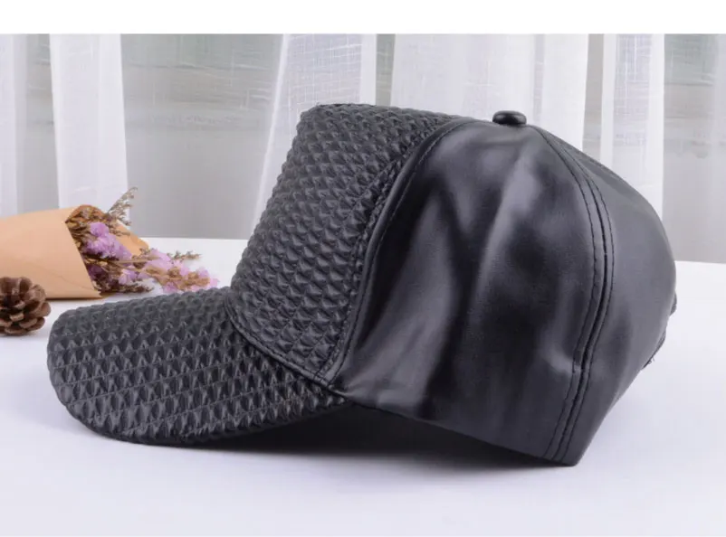  leather mens women baseball cap women men leather red black pink leather cap dad hats for men baseball cap leather woman leather caps men  (8)