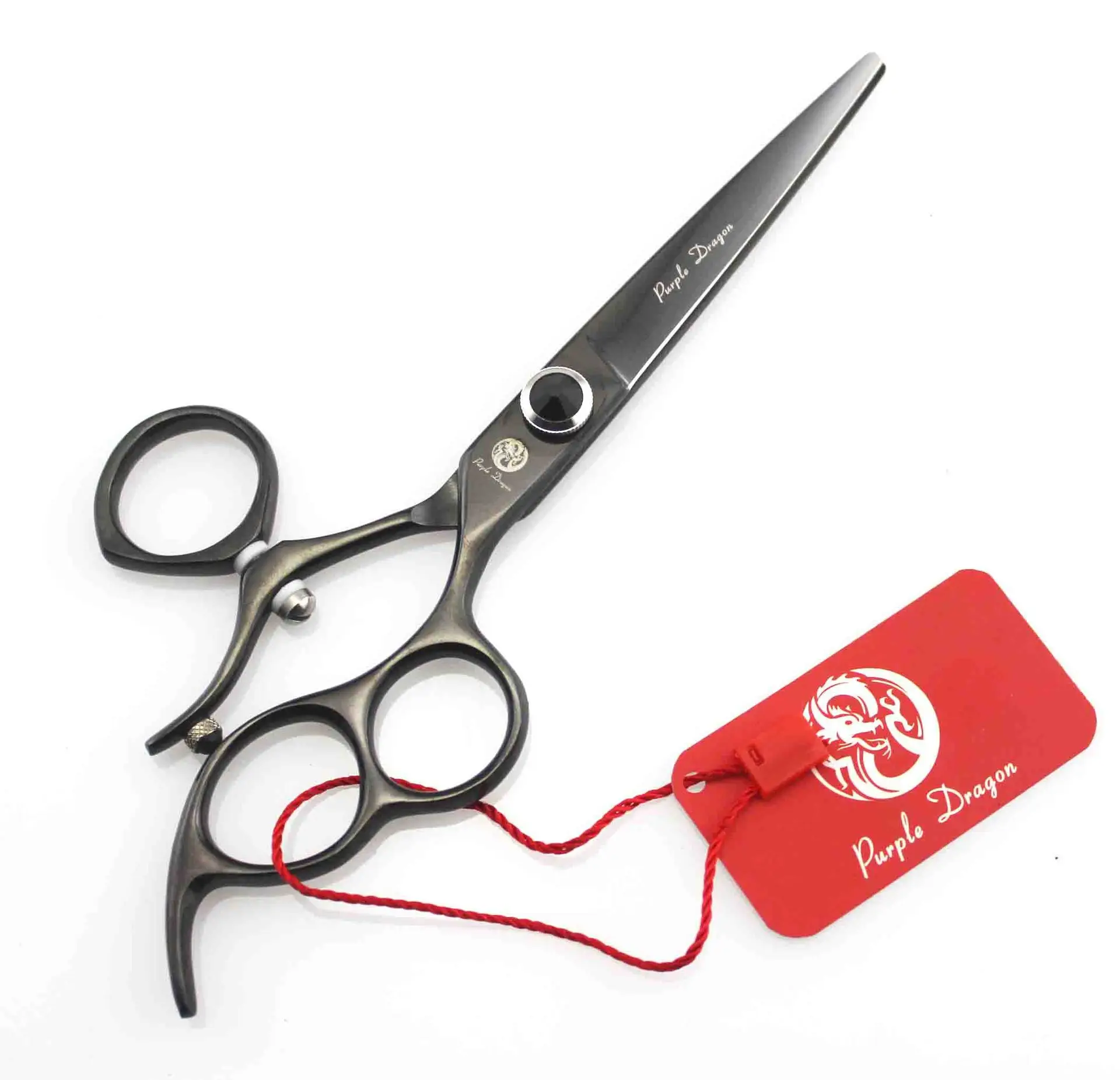 

6 inch high grade black shear flat cut high-grade hair scissors