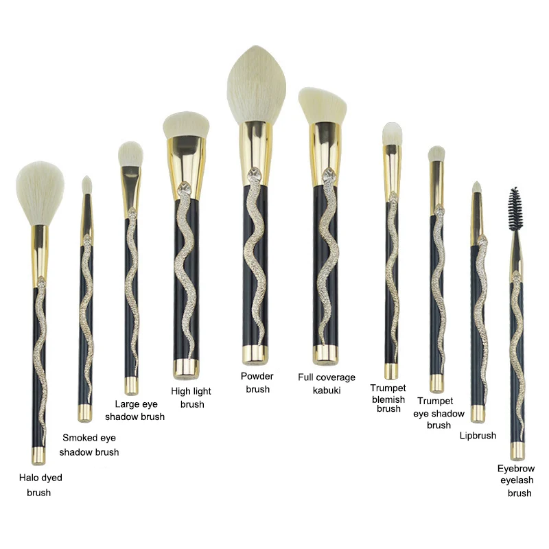 

10Pcs Professional Makeup Brushes Set Eye Shadow Eyebrow Lip Foundation Make Up Brush Kit Tools TY99