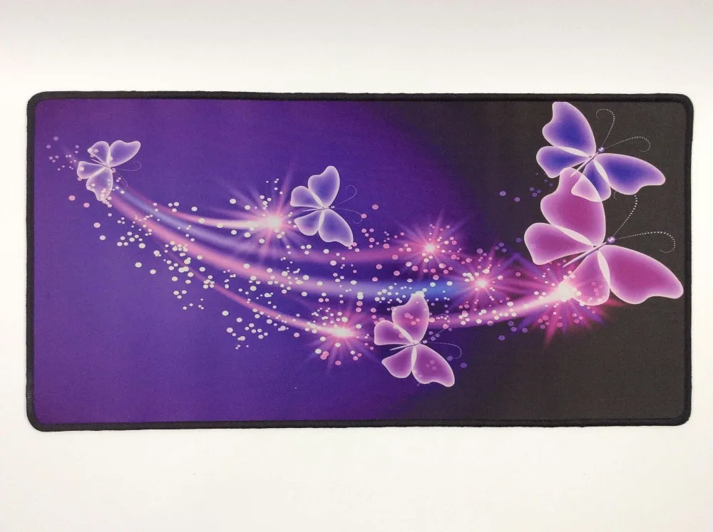 Mairuige Shop Gaming Purple and Black Butterfly Mouse Tablet Pad Large Game Mat Laptop Keyboard Mat