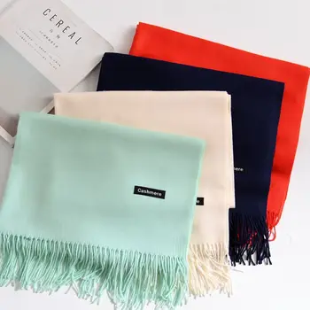 

Women's Fashion Knitting Scarves Long Section Solid Color Couples Collar