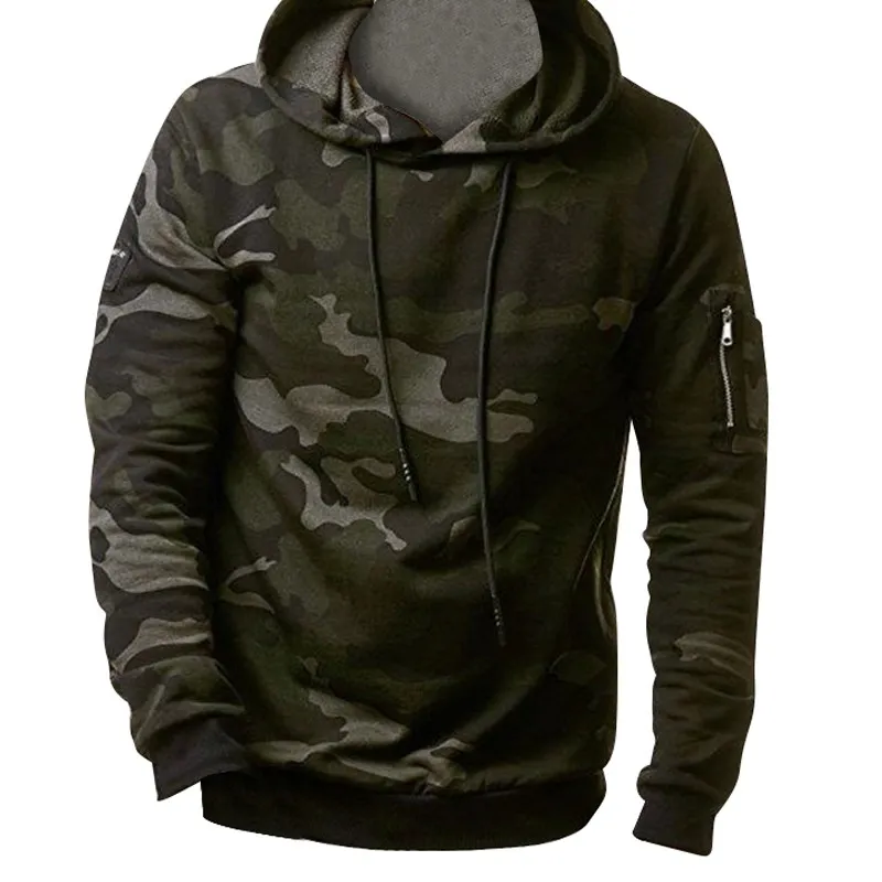Autumn Winter Camouflage Hoodie Mens Classic Army Military Jacket Male