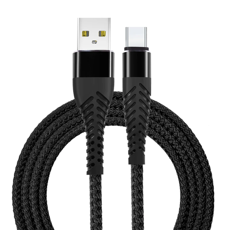 NOHON 3M 2M 1M 0,2 M type C USB кабель для быстрой зарядки с высокой прочностью для huawei samsung S8 S9 Note 9 8 Xiaomi Mi8 Mi6 кабель для синхронизации данных - Цвет: Black