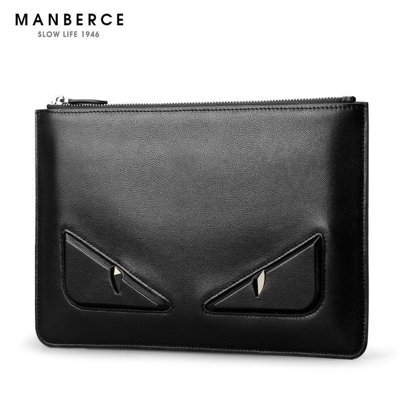 MANBERCE New Style of Fashion Genuine Leather Monster Series Man Zipper