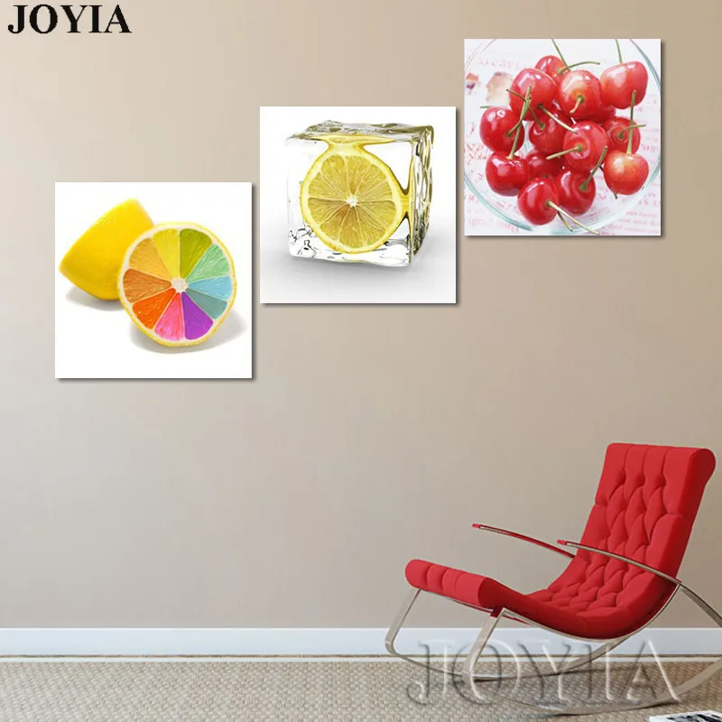 Декор для кухни картина на стене со свежими фруктами напечатанная холсте 3