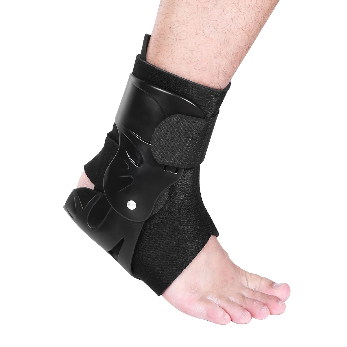 Adjustable Sports Ankle Protect Compression Ankle Brace Support Stabilizer Foot Wrap for Running Basketball Black