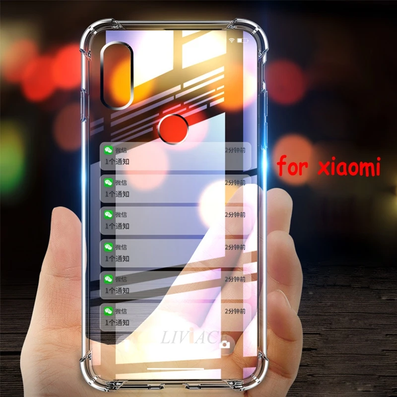 

shockproof Airbag clear tpu phone case for xiaomi mi 8 se 8 lite mi8 mi6 a2 6 5s plus 5C a1 5x 8se Transparent back cover coque
