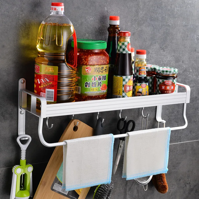 Kitchen rack rack wall wall free seasoning box storage rack large