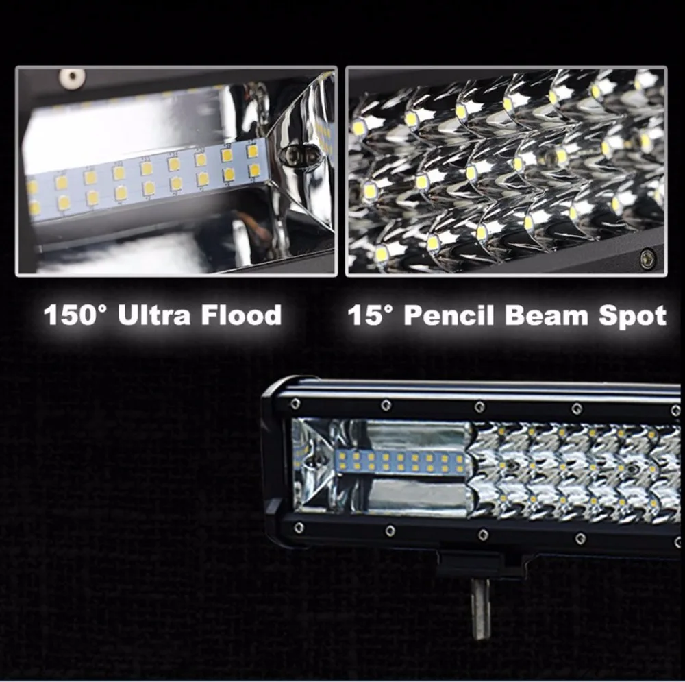Ex светодиодный 15 дюймов 216 Вт Автомобильный светодиодный рабочий светильник Бар Наводнение точечный комбинированный луч внедорожный Авто Рабочий СВЕТОДИОДНЫЙ светильник для грузовика Jeep ATV UTV Wrangler