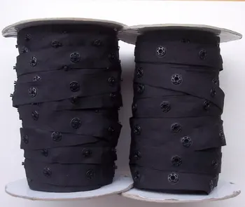 

black plastic snap tape (width:18mm,snap distance:25mm),moq:100yards