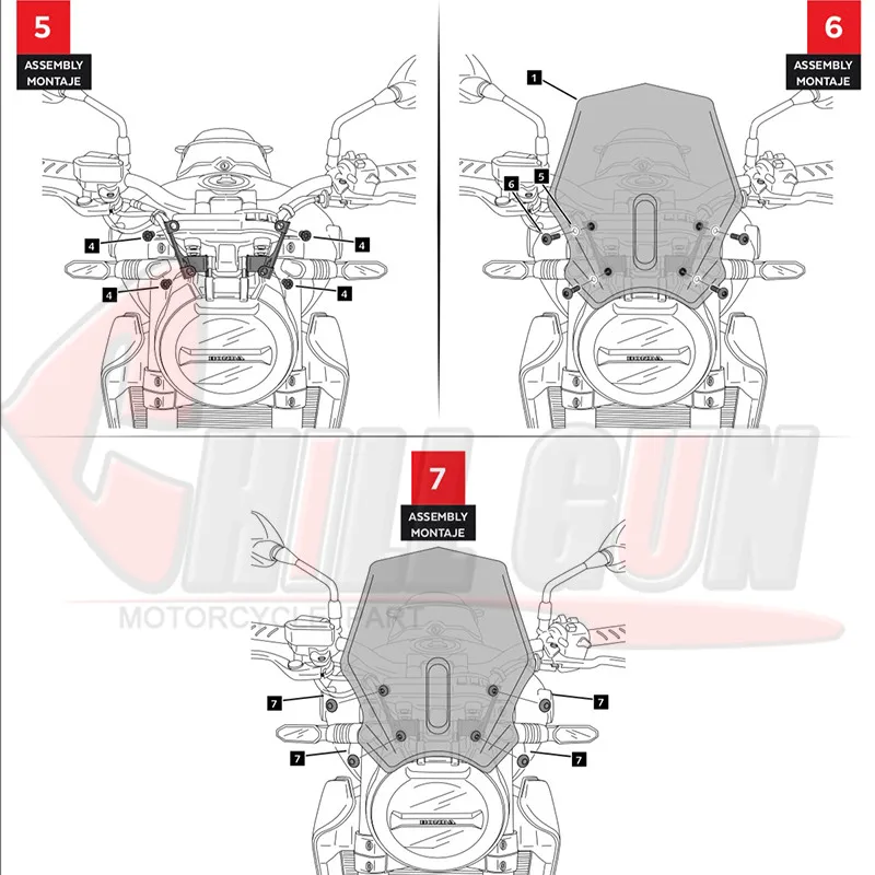 Мотоцикл кафе двигатель ветрового стекла Дефлектор козырек Визер для HONDA CB650R NEO Sports кафе CB 650 R CB-650R 19'