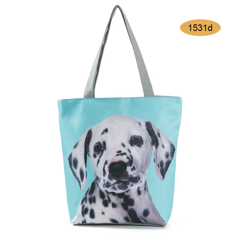 

2018 New Ladies' Handbag Canvas Shoulder Bag Female Cute Cat Dog Printed Messenger Bag Animal Design Beach Bags Bolsa Feminina