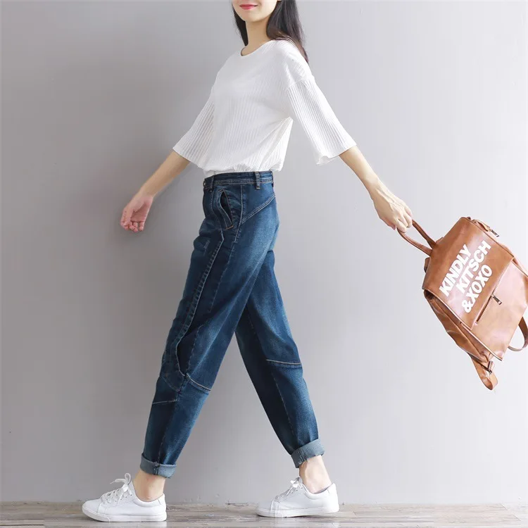 Boyfriend Jeans Woman Harem Pants Casual Female Trousers 