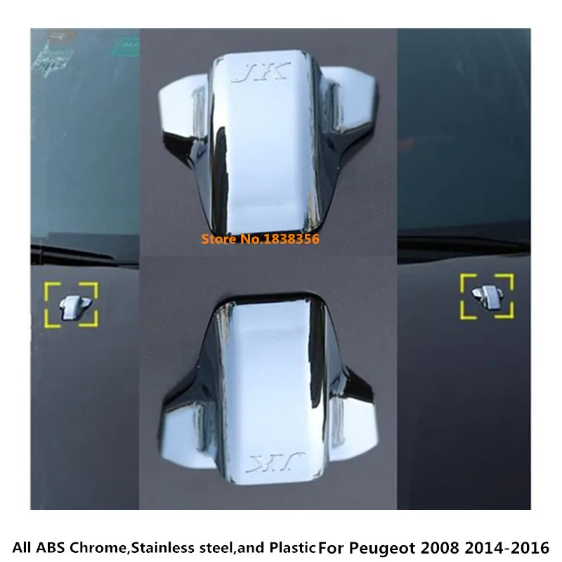 Для Peugeot 2008 2014 2015 2016 автомобильный Стайлинг крышка ABS головка Передняя машинка