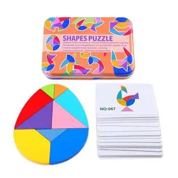 

3D Early Education Puzzle Wood Toy Kids Intelligence Development Tangram Imagination and creativity Safety Fun