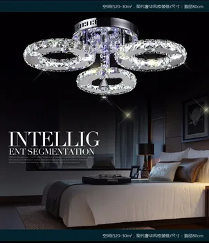 

LED k9l crystal Chandeliers light brief living room lamps led crystal circle Chandeliers lighting fixture pendant 110-240V