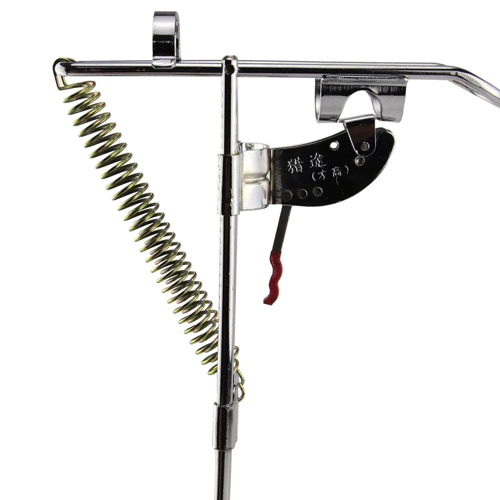

Fishing Rod Holder Automatic Spring Tip-Up Hook with Stainless Steel Ground Support Fish Pole Rack