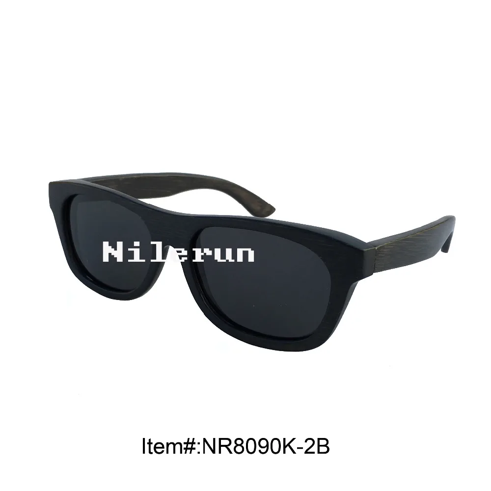 

cool small black bamboo sunglasses