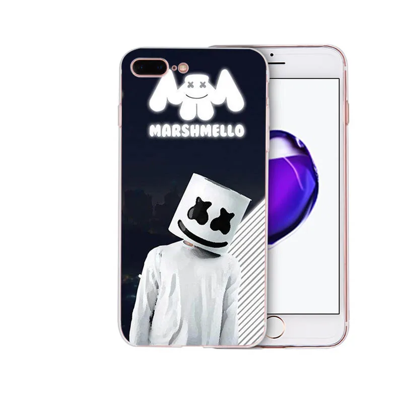 Мягкий силиконовый DJ Marshmello чехол для телефона marshmallow для iPhone 6 7 8 6s plus shell X XR XS MAX cover 5 5S se для TPU Apple Coque - Цвет: case 17