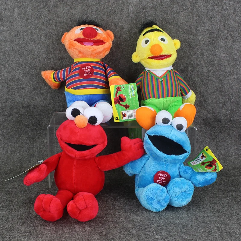 4pcs/lot Sesame Street Elmo Cookie Bert Grover Big Bird Plush Doll Soft stuffed pendant ornament Toy Great Gift free shipping 4pcs/lot Sesame Street Elmo Cookie Bert Grover Big Bird Plush Doll Soft stuffed pendant ornament Toy Great Gift free shipping