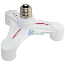 3 В 1 E27 к E27 СВЕТОДИОДНЫЕ Лампы Гнездо Splitter Адаптер Держатель Для Фото Студии