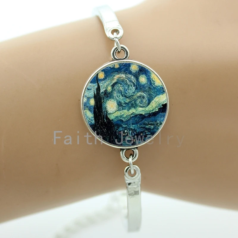 Wholesale retail Van Gogh art bracelet vintage sunflower jewelry