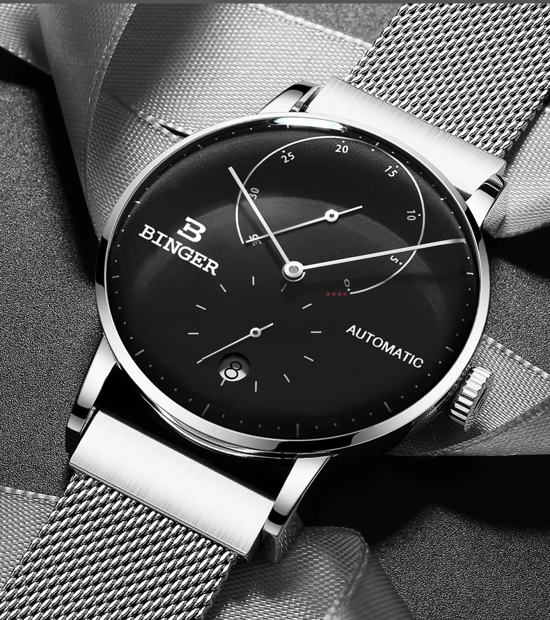 Швейцария BINGER мужской роскошный бренд часов автоматический Мужские механические часы сапфир мужской Японии двигаться Для мужчин t reloj hombre B-1187