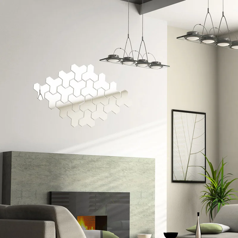 Acrylic mirror 3D wall stickers living room entrance hallway stairs