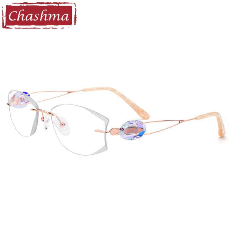 Rahmen Marke Licht Oculos Qualität Brillen Titan Gold Feminino Chashma Mode Grau Brille Super Armaca Randlose Luxuriöse De FqwndvB