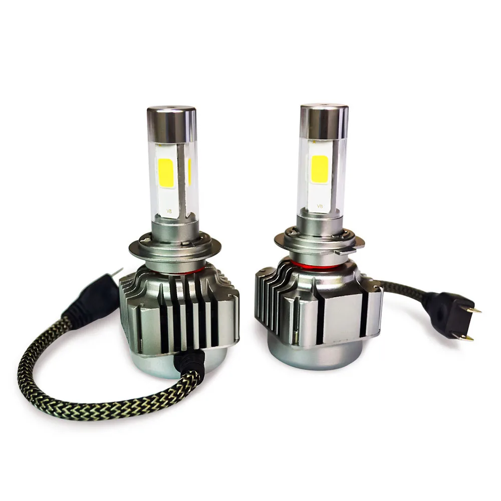 

2pcs 40W 4800LM H7 LED Light Car Headlight 6000K Vehicle Conversion Bulb Aluminium Portable Lighting Accessories External Lights