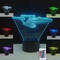 3D свет в ночь Новинка Star Trek Bulbing USB сенсорный выключатель настольной лампы Звездные войны luminaria-де-меса дома тумбы декор подарок