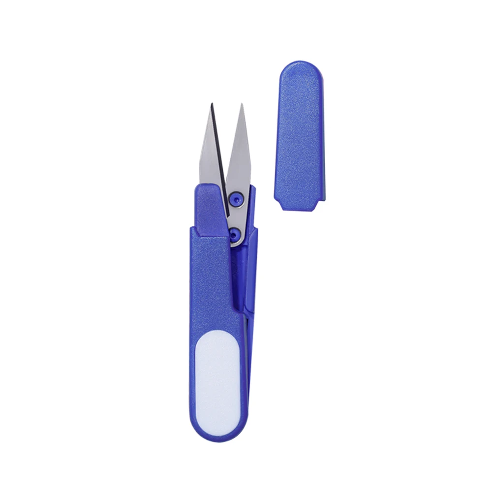 LMDZ пластиковые ножницы и креативные домашние ножницы для вышивки крестом u-образные ножницы для покрытия - Цвет: blue