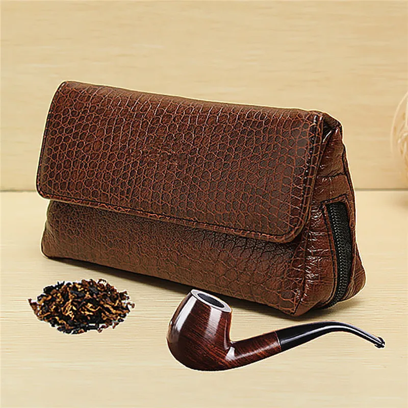 PU Leather Smoke Sack Smoking Pipe Case Tobacco Bag Pipes Pouch Tamper