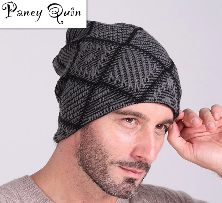 mens beanie knitted hat skullies beanies skull men plus velvet