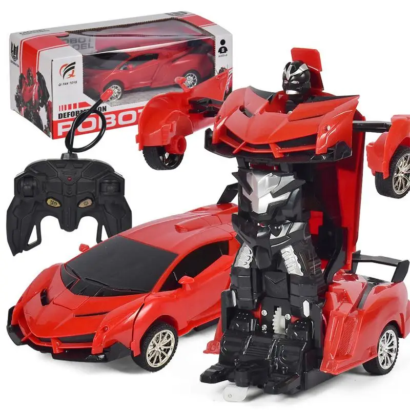 

2 in 1 Robot Car RC Toy Model Transformation Remote Control Toys Battery Deformation Sports Robots Kids Gift Boys Toys