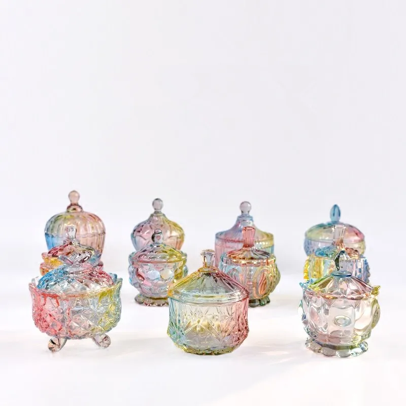 

European Style Storage Bottles & Jars Multicolored Glass Jar Potes De Cozinha Armazenamento Jewelry Decoration Bottles & Jars