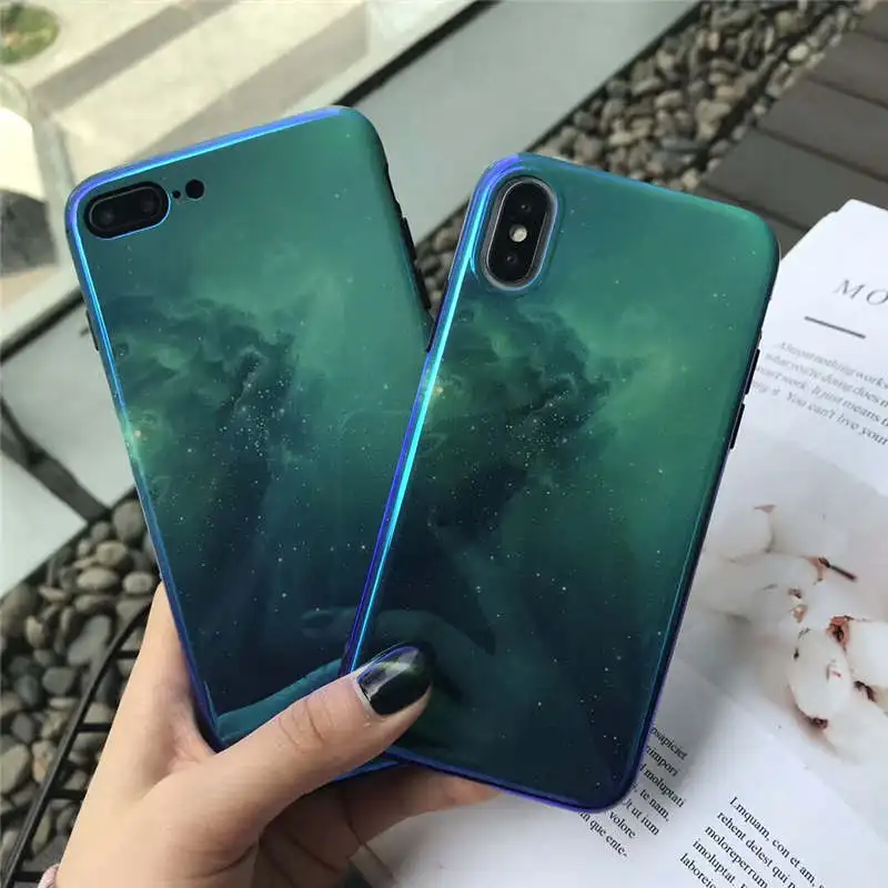 

Green Star For Iphone 6 6s 7 8P X Xs Xr Max Blu-Ray Soft Drop-Proof Phone Case