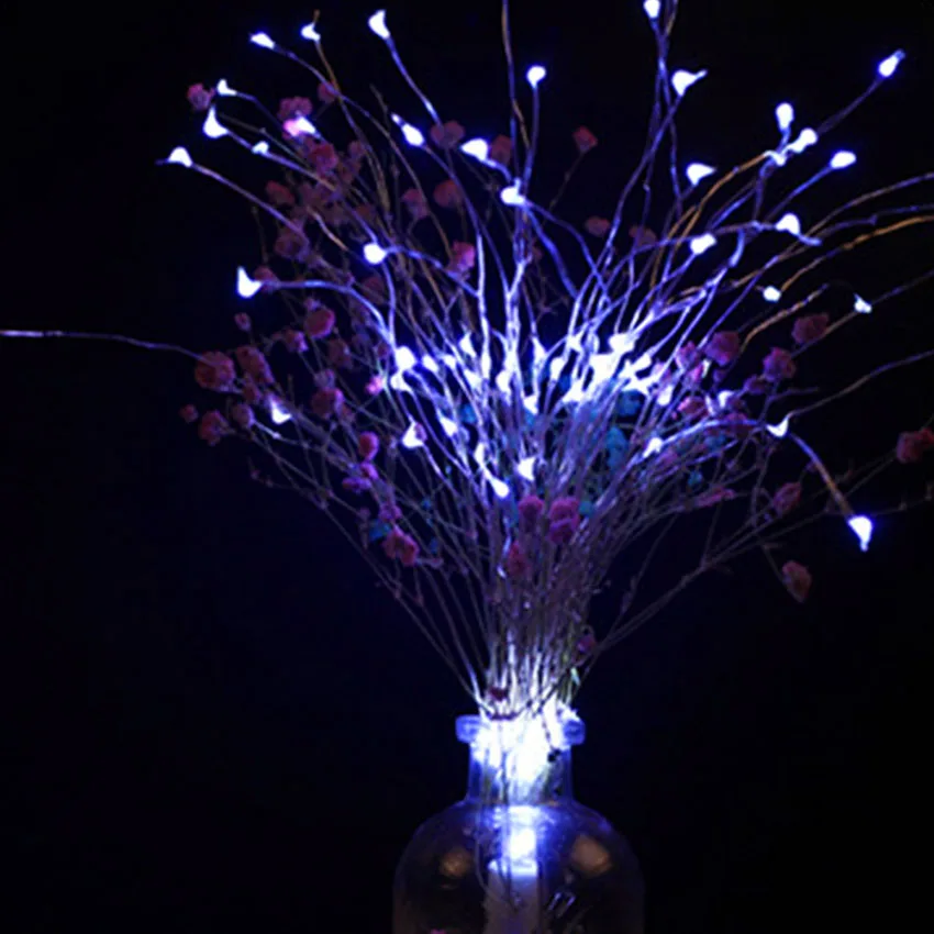 120Leds Copper Wire Firework LED String Light Remote Control Hanging Fairy String Lamp Christmas Party Bottle Decoration Lights (14)