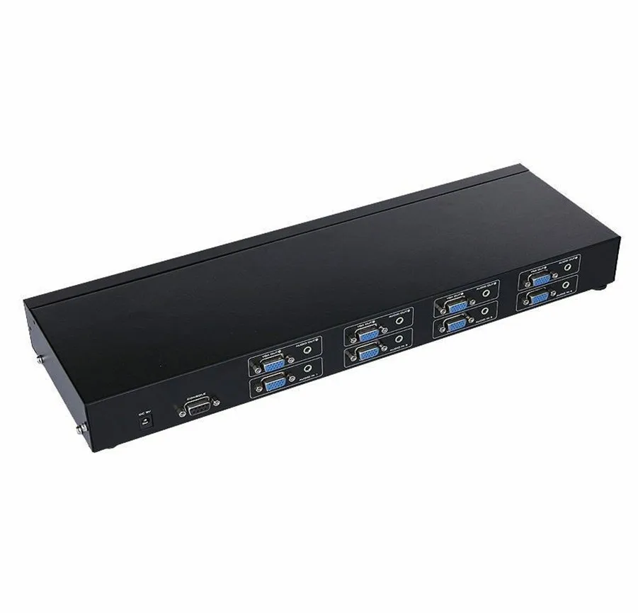 Hot MT-VIKI 4X4 VGA Video Audio Matrix Switch with IR Remote Control 400MHz 4 Input 4 Output 1920*1440 1080P FHD MT-VT414