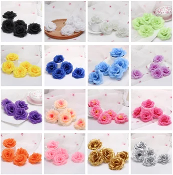 

Hot sale 100 pcs/lot 8CM Artificial Rose Silk Flower Heads DIY Wedding Home Decoration Festive Party Supplies Can Mix Color