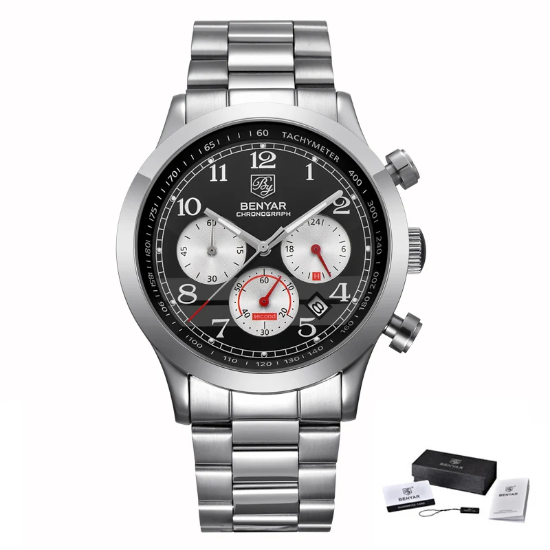 Мужские наручные часы мужские спортивные часы модные кварцевые часы светящиеся водонепроницаемые часы мужские многофункциональные Relogio Masculino - Цвет: Steel black red B